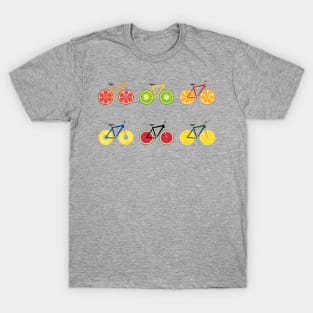 Fruit Wheels MTB Cycling Pattern For Bike Lovers And Cyclists T-Shirt